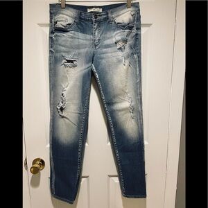 Kancan Distressed Boyfriend Stretch Jeans Size 26